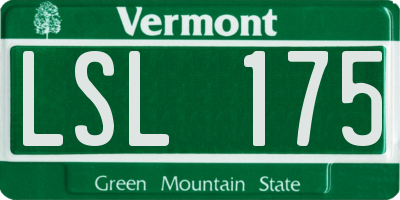 VT license plate LSL175