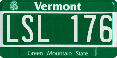 VT license plate LSL176