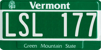 VT license plate LSL177