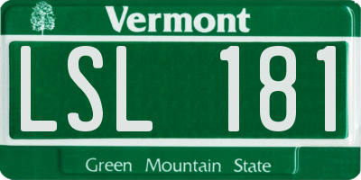 VT license plate LSL181