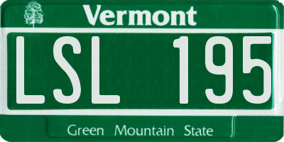 VT license plate LSL195