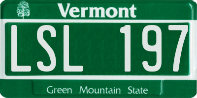 VT license plate LSL197