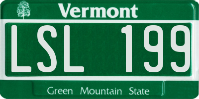 VT license plate LSL199