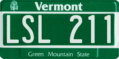 VT license plate LSL211