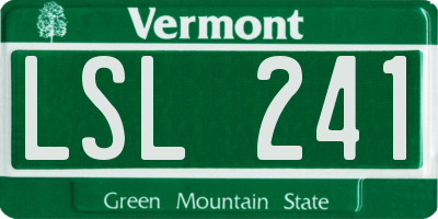 VT license plate LSL241