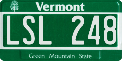 VT license plate LSL248