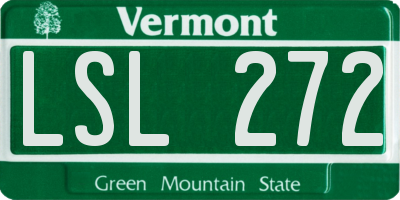 VT license plate LSL272