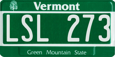 VT license plate LSL273