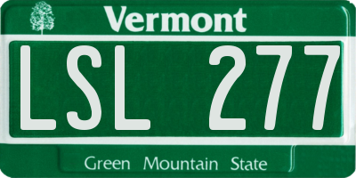 VT license plate LSL277
