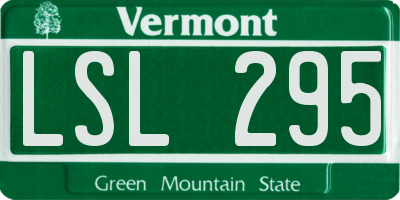 VT license plate LSL295