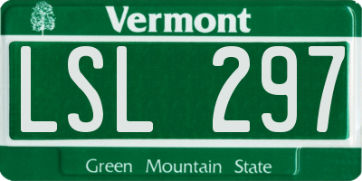 VT license plate LSL297