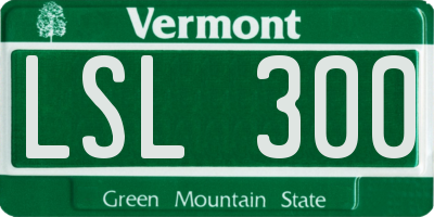 VT license plate LSL300