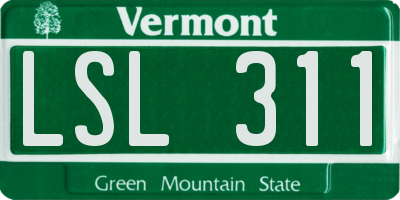 VT license plate LSL311