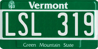 VT license plate LSL319