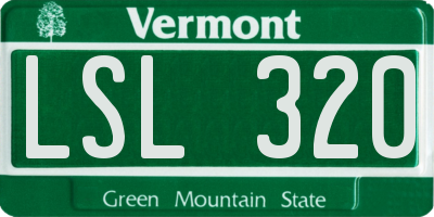 VT license plate LSL320