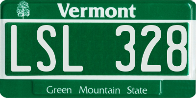 VT license plate LSL328