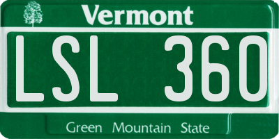 VT license plate LSL360