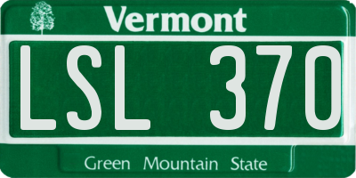 VT license plate LSL370