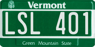 VT license plate LSL401