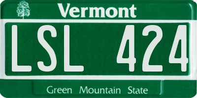 VT license plate LSL424