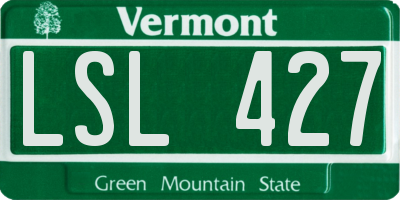 VT license plate LSL427