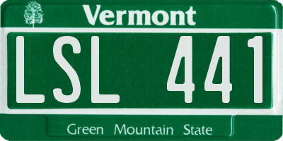 VT license plate LSL441