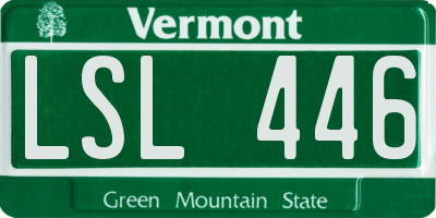 VT license plate LSL446