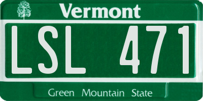 VT license plate LSL471