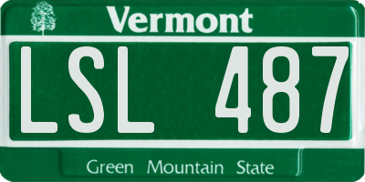 VT license plate LSL487