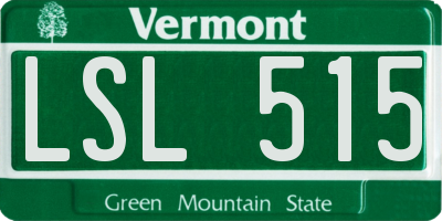 VT license plate LSL515