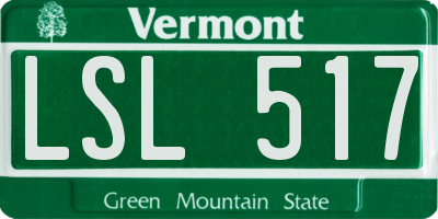 VT license plate LSL517