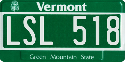 VT license plate LSL518