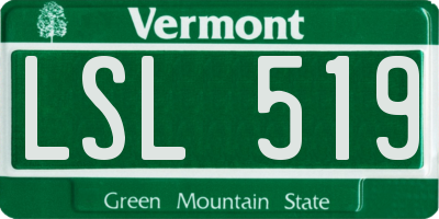 VT license plate LSL519