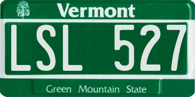 VT license plate LSL527