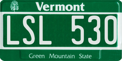 VT license plate LSL530