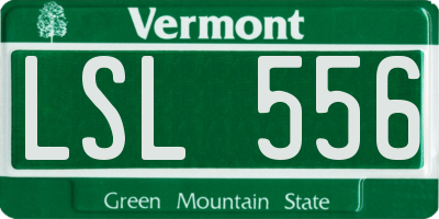 VT license plate LSL556