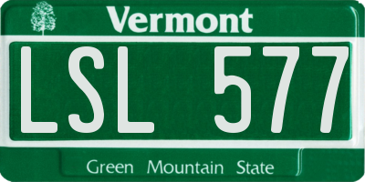 VT license plate LSL577
