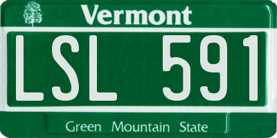 VT license plate LSL591