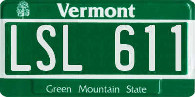 VT license plate LSL611