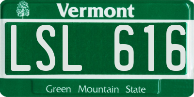 VT license plate LSL616