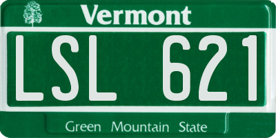 VT license plate LSL621