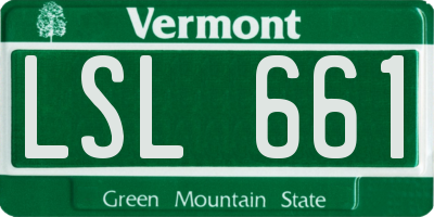 VT license plate LSL661
