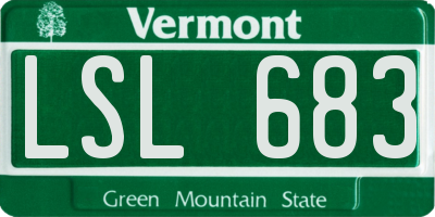 VT license plate LSL683