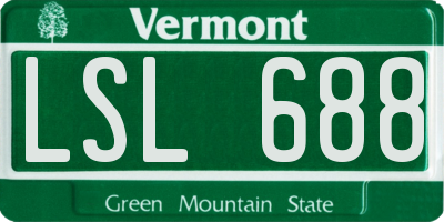 VT license plate LSL688