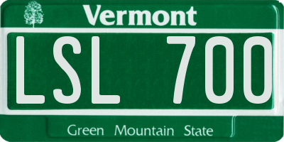 VT license plate LSL700