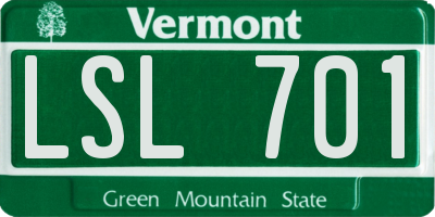 VT license plate LSL701