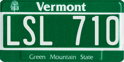 VT license plate LSL710