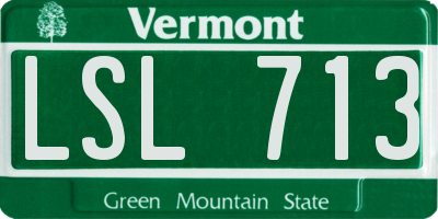 VT license plate LSL713