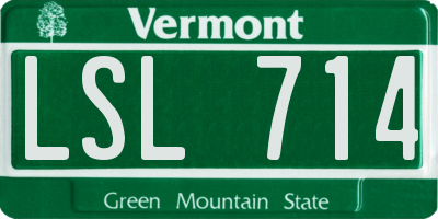 VT license plate LSL714