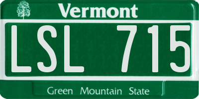 VT license plate LSL715